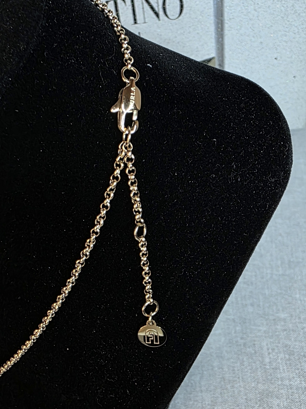 Furla Octagonal Green Logo Necklace - Picture 6 of 8